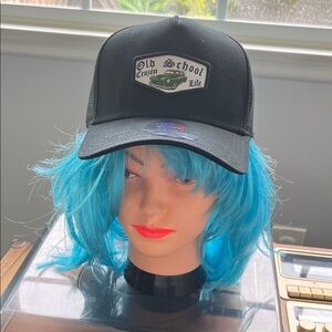 Black Mesh Trucker Hat with Patch